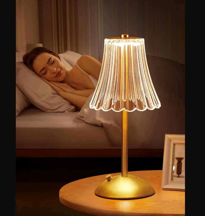 Lámpara de Mesa Táctil para Bar, Recargable, Inalámbrica, Lámpara de Escritorio Portátil, Luz Nocturna para Dormitorio, Luces LED Decorativas para Cafeterías, Hoteles y Restaurantes