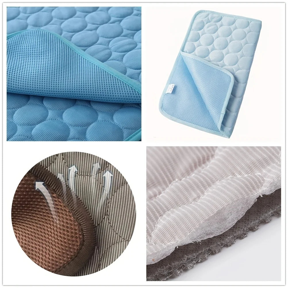 Colchoneta Refrescante para Perros, Cama Fría de Verano para Mascotas, Tamaño Extra Grande Para Perros Pequeños y Grandes, Accesorios para Mascotas, Manta Duradera para Gatos, Manta de Hielo para Gatos y Sofás