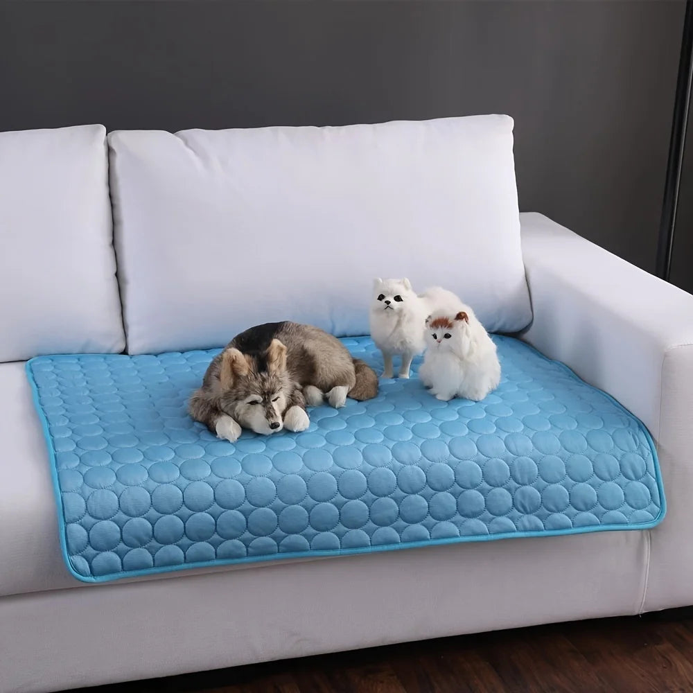 Colchoneta Refrescante para Perros, Cama Fría de Verano para Mascotas, Tamaño Extra Grande Para Perros Pequeños y Grandes, Accesorios para Mascotas, Manta Duradera para Gatos, Manta de Hielo para Gatos y Sofás