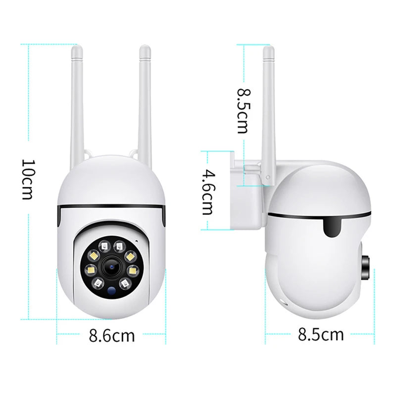 Cámara PTZ de vigilancia de seguridad inalámbrica IP Wifi de 8MP, zoom 4X, seguimiento, audio bidireccional, cámara de visión nocturna a color HD