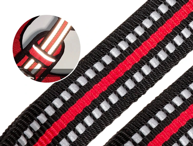 Arnés para Perros de Nylon Reflectante Truelove sin Tirones Ajustable Mediano Grande para Perros Traviesos Chaleco de Seguridad para Coche Correr Pasear