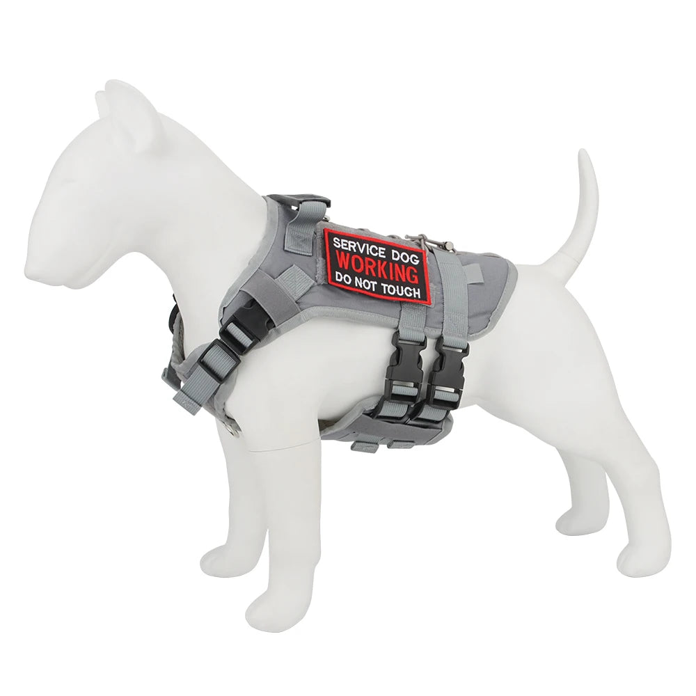 Arnés táctico para perro, chaleco de entrenamiento militar, arnés para mascotas para perros de servicio medianos, grandes y grandes