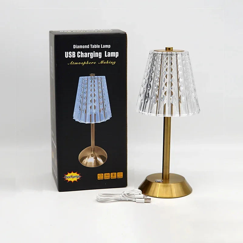 Lámpara de Mesa Táctil para Bar, Recargable, Inalámbrica, Lámpara de Escritorio Portátil, Luz Nocturna para Dormitorio, Luces LED Decorativas para Cafeterías, Hoteles y Restaurantes