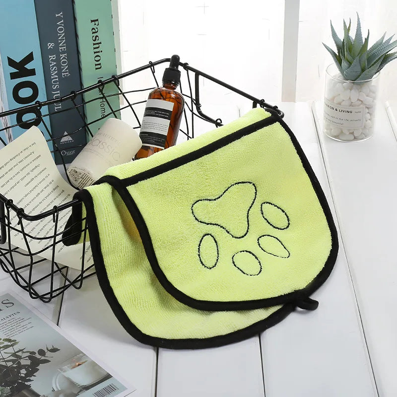 Toalla para mascotas de secado rápido, toalla para perros, albornoz, fibra suave, absorbente, toalla de baño para gatos, paño de limpieza conveniente para mascotas, accesorios para mascotas