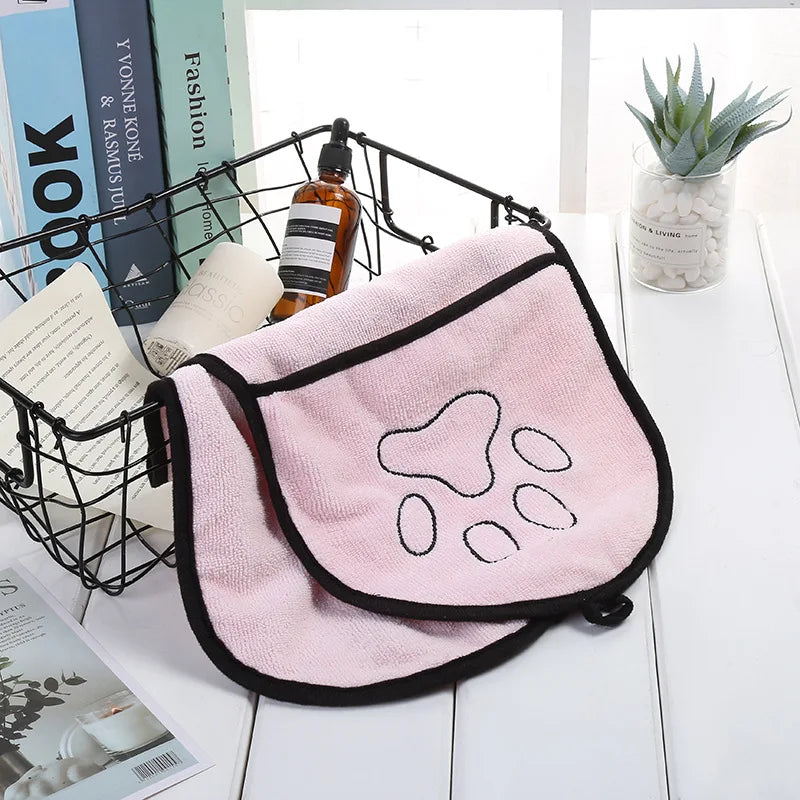Toalla para mascotas de secado rápido, toalla para perros, albornoz, fibra suave, absorbente, toalla de baño para gatos, paño de limpieza conveniente para mascotas, accesorios para mascotas