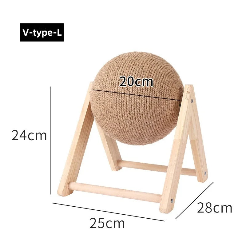 Juguete de bola rascador para gatos, cuerda de sisal para gatitos, tabla de moler patas, rascador para gatos, juguete resistente al desgaste para mascotas, muebles