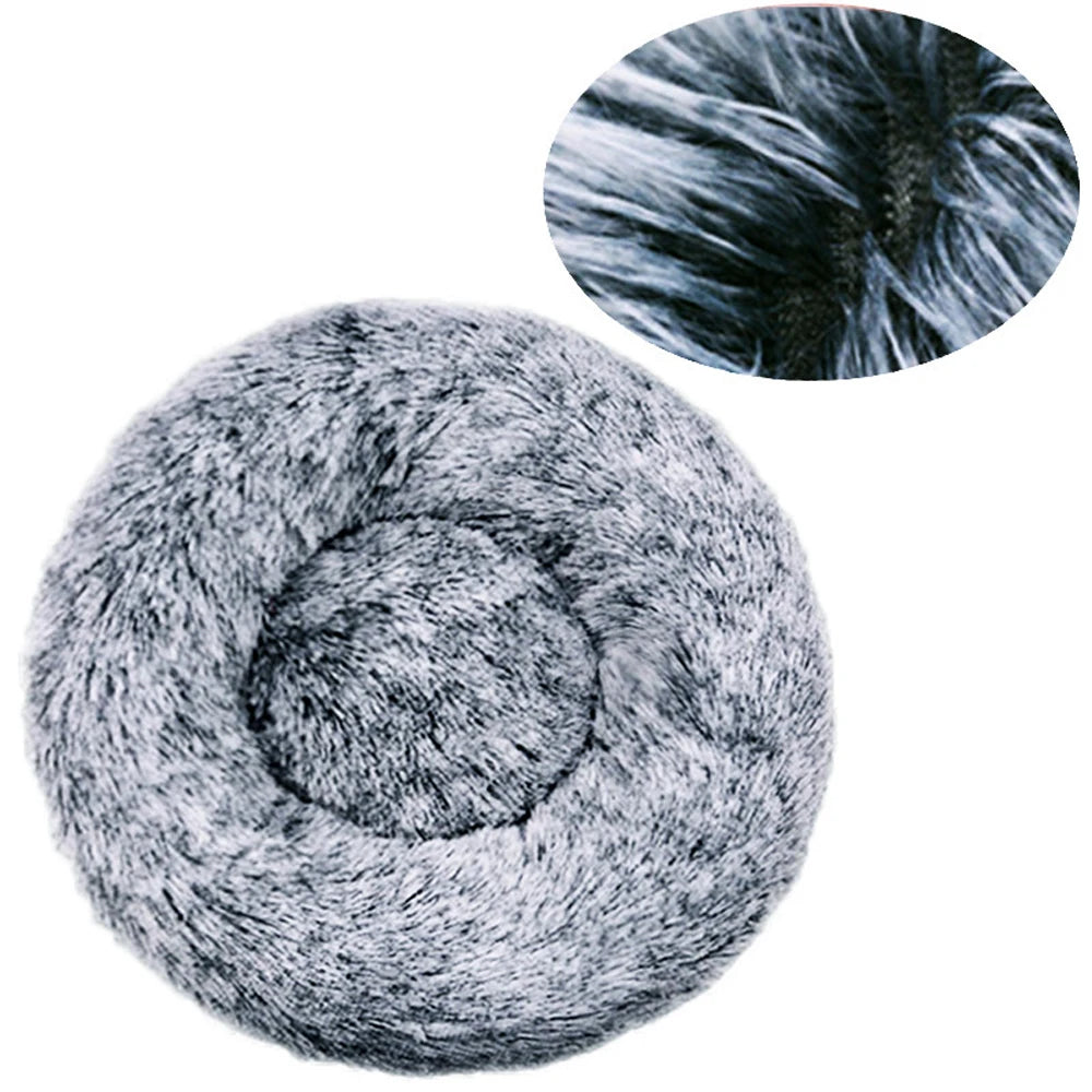 Cama redonda para perro, cama cálida de invierno para gato, cesta de felpa para perro, cama lavable para mascotas, para perros pequeños, medianos, grandes, sofá para gatos