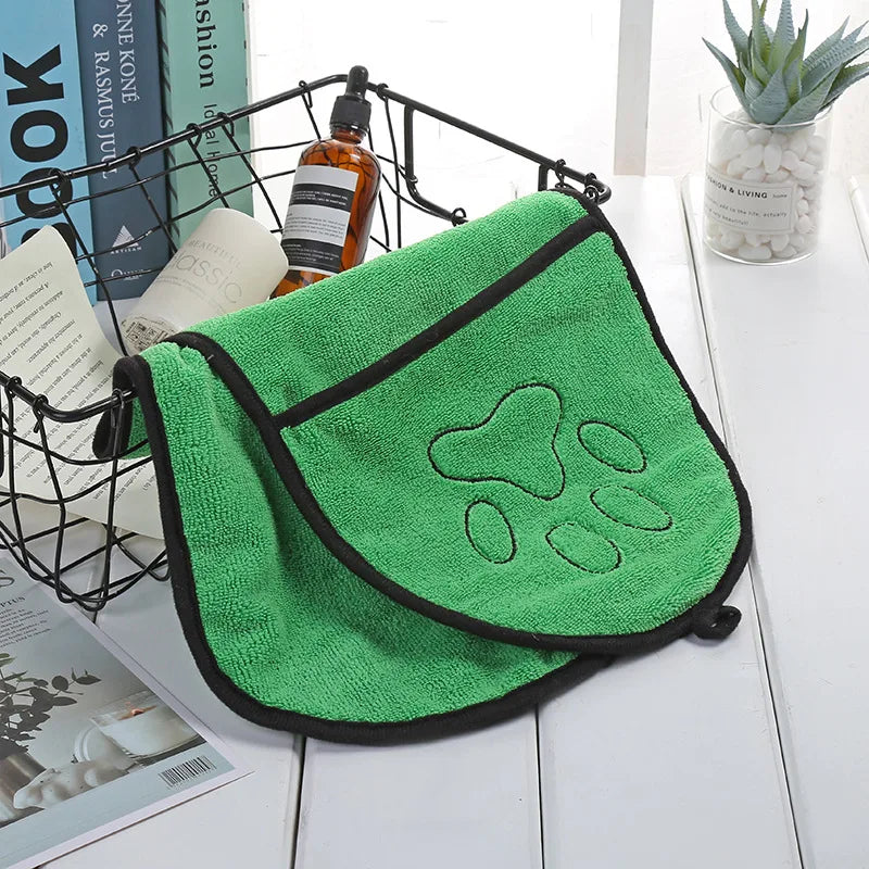 Toalla para mascotas de secado rápido, toalla para perros, albornoz, fibra suave, absorbente, toalla de baño para gatos, paño de limpieza conveniente para mascotas, accesorios para mascotas