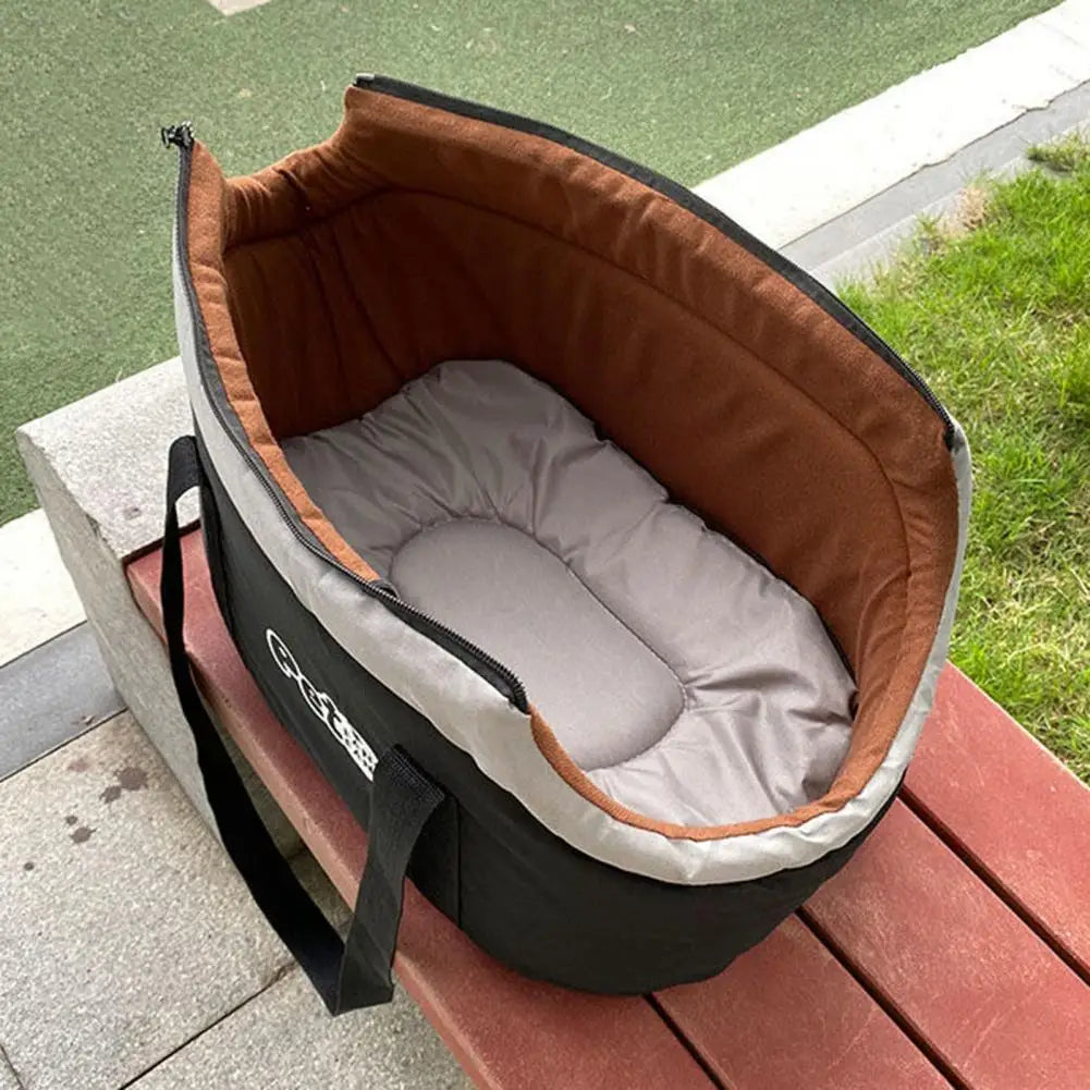 Transportín para mascotas de tela suave con almohadilla interior ajustable, bolso de mano para gatos, viajes, transpirable