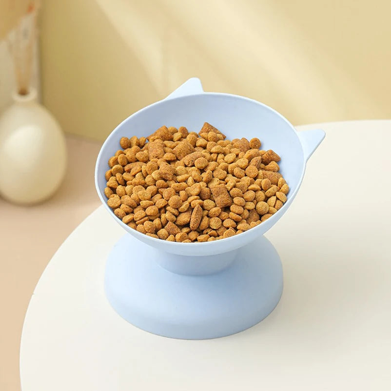 Nuevo cuenco para mascotas de gato y perro, cuenco elevado para perros, cuenco de comida y agua para gatos con protector de cuello de 45°, cuenco de alimentación para mascotas anti-vuelco de doble asa