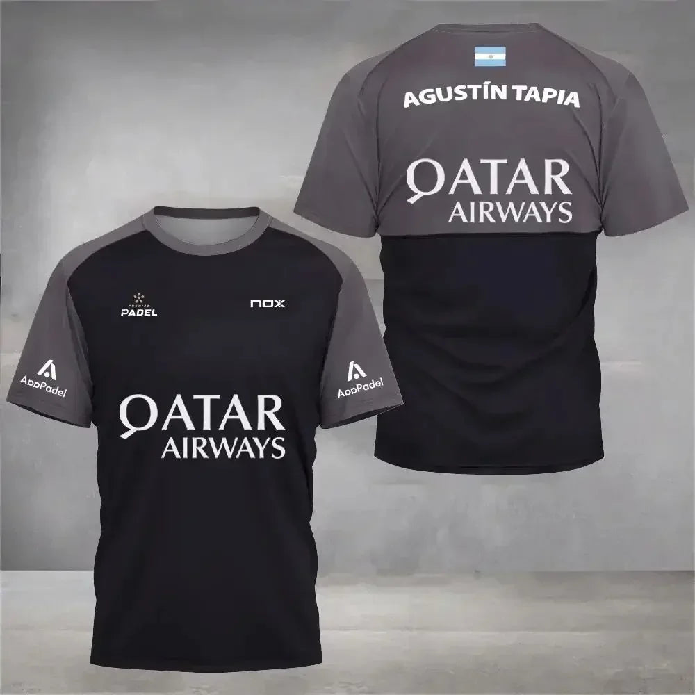 Camiseta de manga corta de verano para hombres y niños de bádminton y tenis, entrenamiento deportivo, estilo urbano informal para hombres