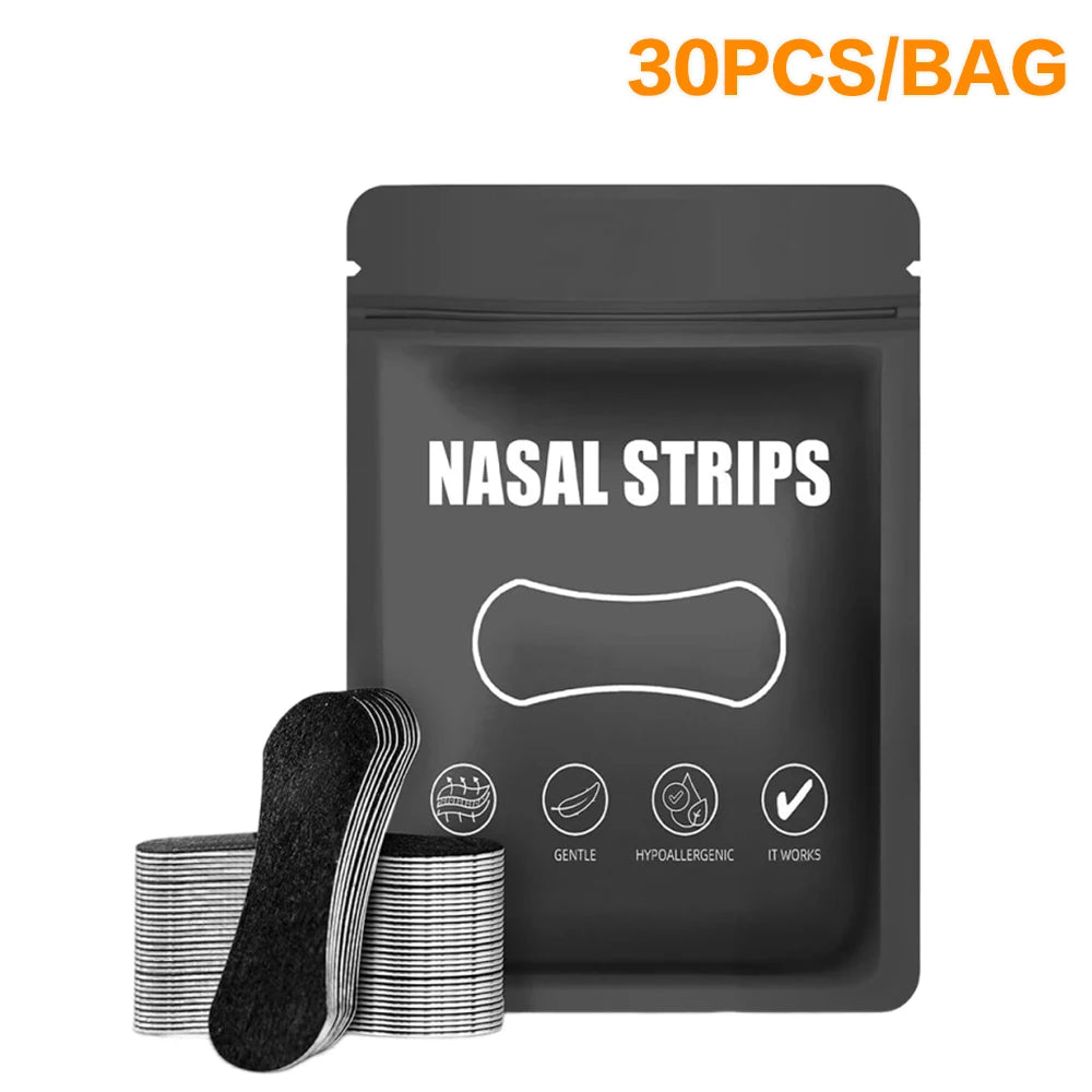 Tiras nasales antirronquidos para corregir la respiración, parche nasal transpirable de expansión física para dormir mejor, tiras nasales antirronquidos