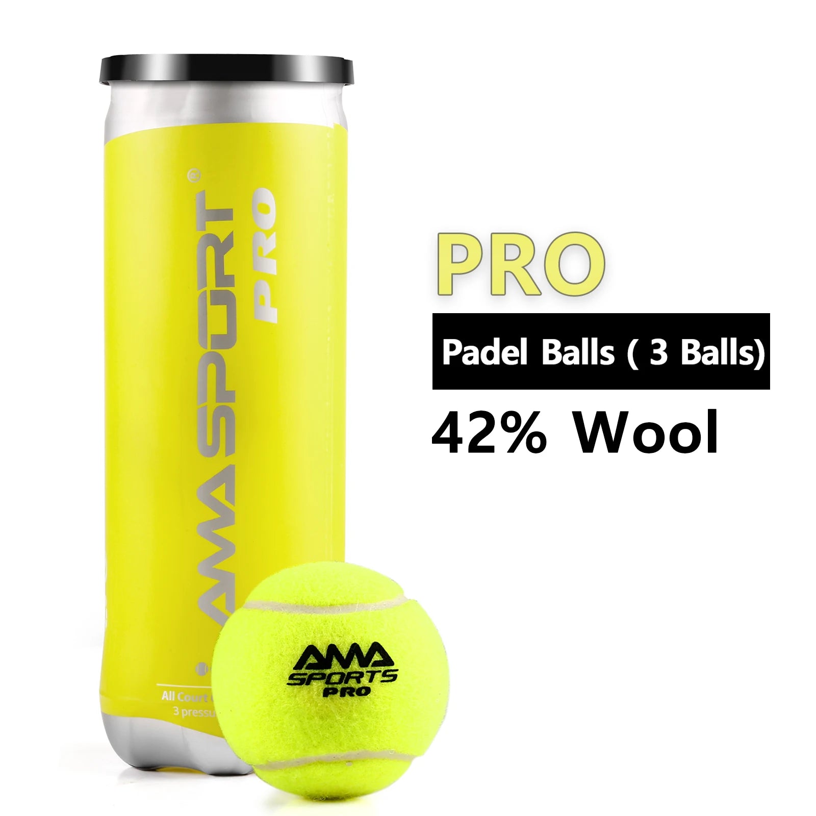Bolas para pista de pádel – Bolas de pádel duraderas de grado de torneo para jugadores profesionales y aficionados – Bolas de pádel de rebote óptimo