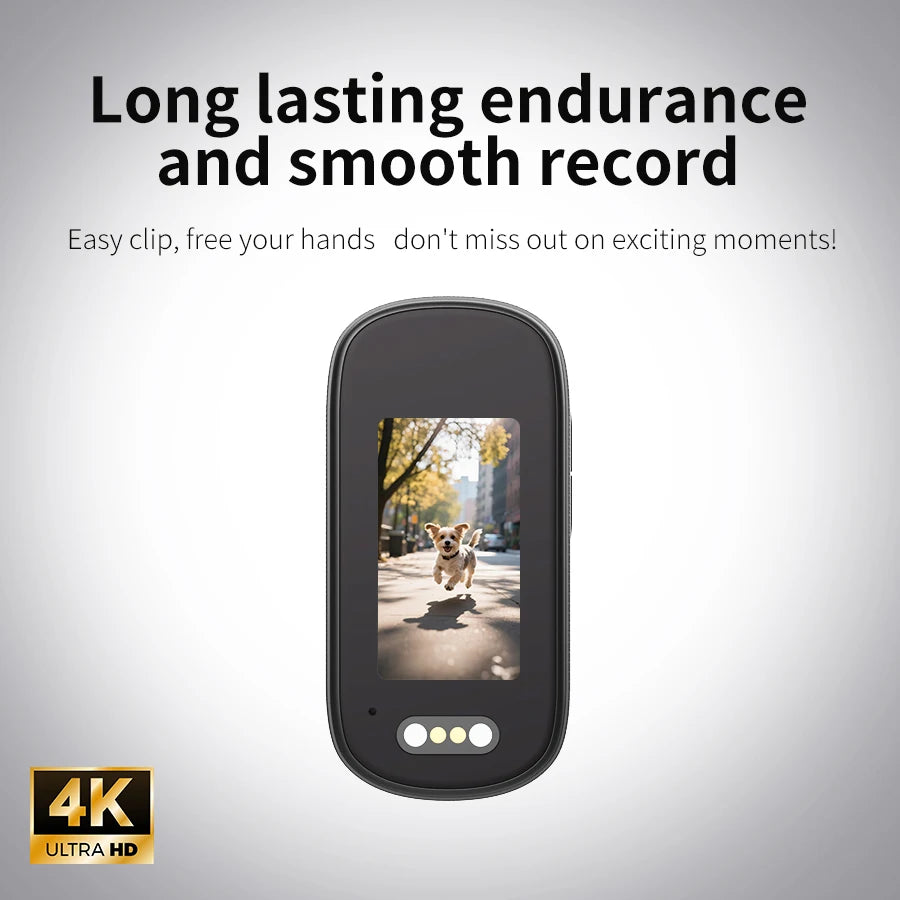 4K WiFi Thumb Sports Camera IP65 Waterproof and Dustproof Sports Camera, Outdoor Cycling Sports Recording Camera