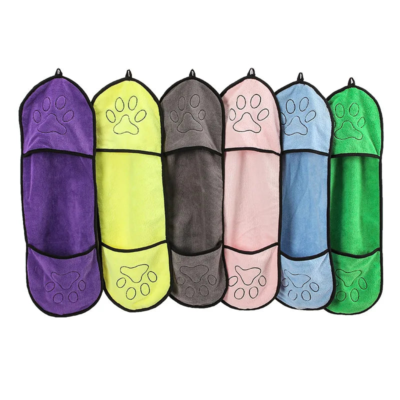 Toalla para mascotas de secado rápido, toalla para perros, albornoz, fibra suave, absorbente, toalla de baño para gatos, paño de limpieza conveniente para mascotas, accesorios para mascotas