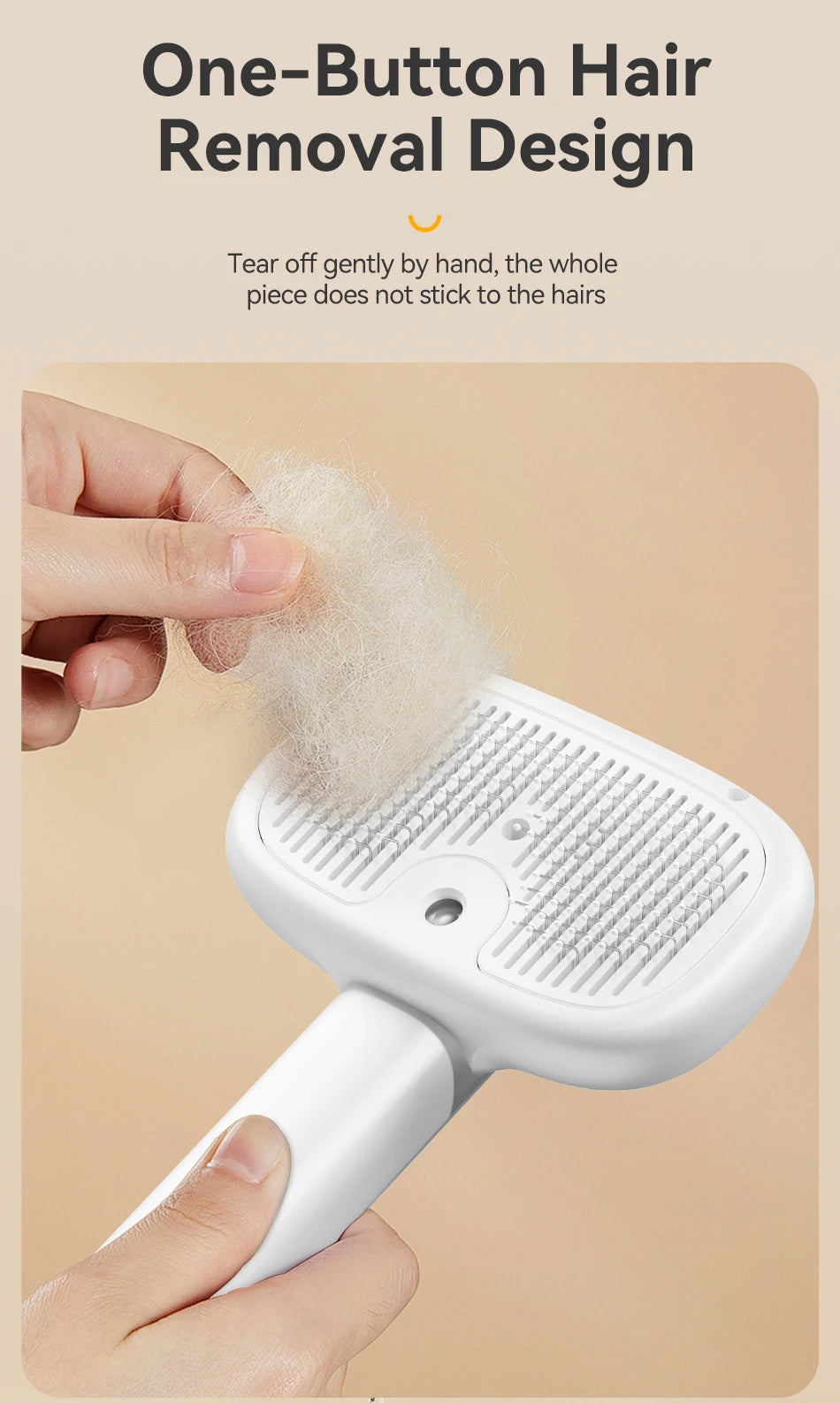 Cepillo de vapor eléctrico ROJECO para mascotas, cepillo pulverizador para perros y gatos, peine para eliminar el pelo de mascotas, herramienta de aseo para mascotas, cepillo de niebla de agua removedor de pelo