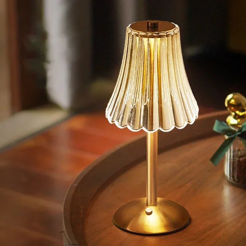 Bar Touch Table Lamp Rechargeable Wireless Desk Lamp Portable Bedroom Night Light LED Decor Lights for Coffee Hotel Restaurant