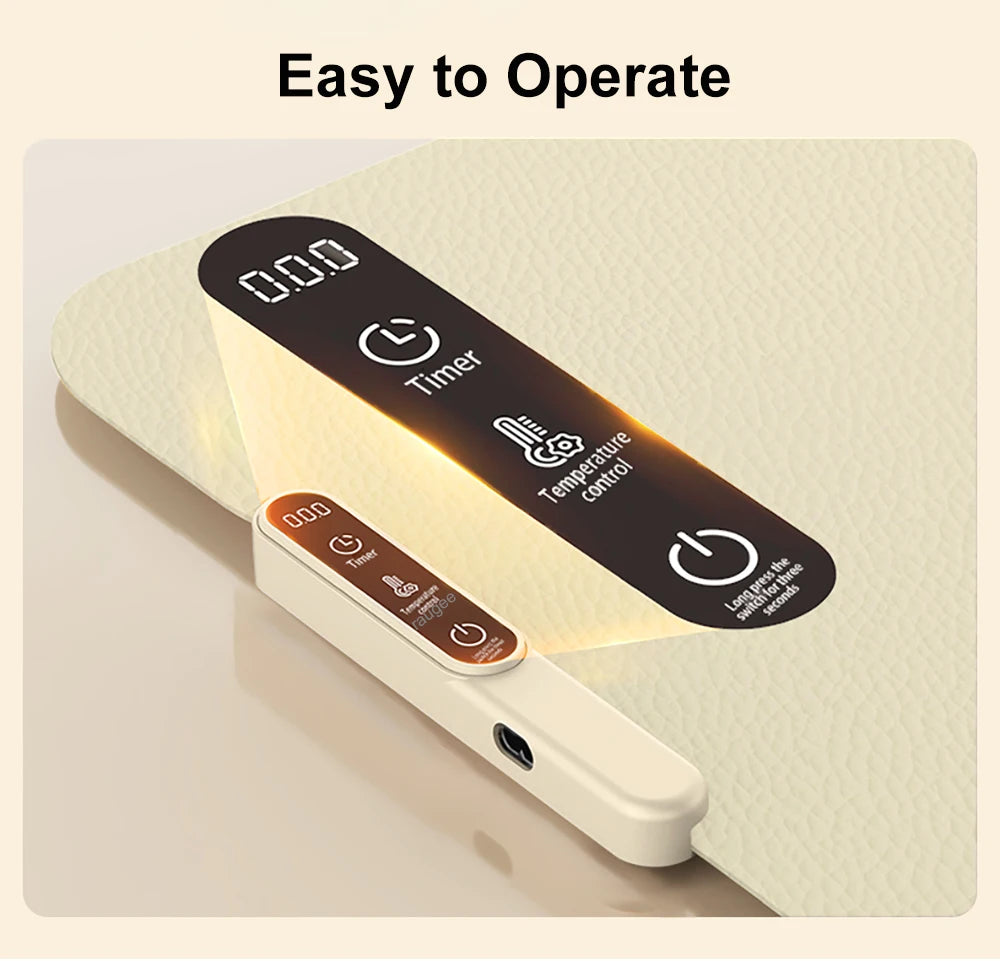 Electric Heating Plate Food Warmer Mat Silicone Dining Table Fast Warming Food Coffee Heater Tray Foldable Food Warming Plate