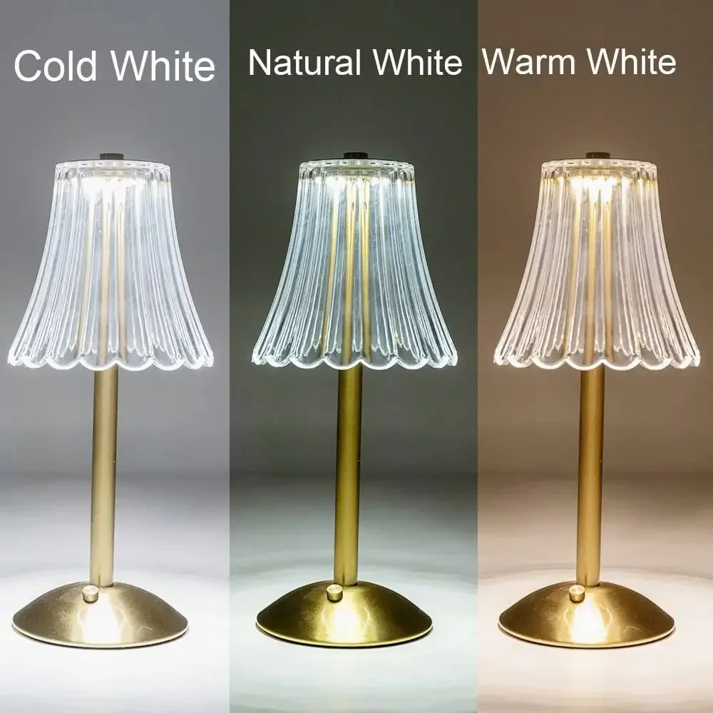 Bar Touch Table Lamp Rechargeable Wireless Desk Lamp Portable Bedroom Night Light LED Decor Lights for Coffee Hotel Restaurant