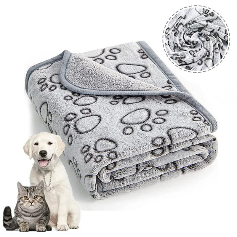 Manta Suave y Mullida de Alta Calidad para Mascotas, con Lindo Patrón de Dibujos Animados, Alfombra Cálida y Cómoda para Gatos y Perros