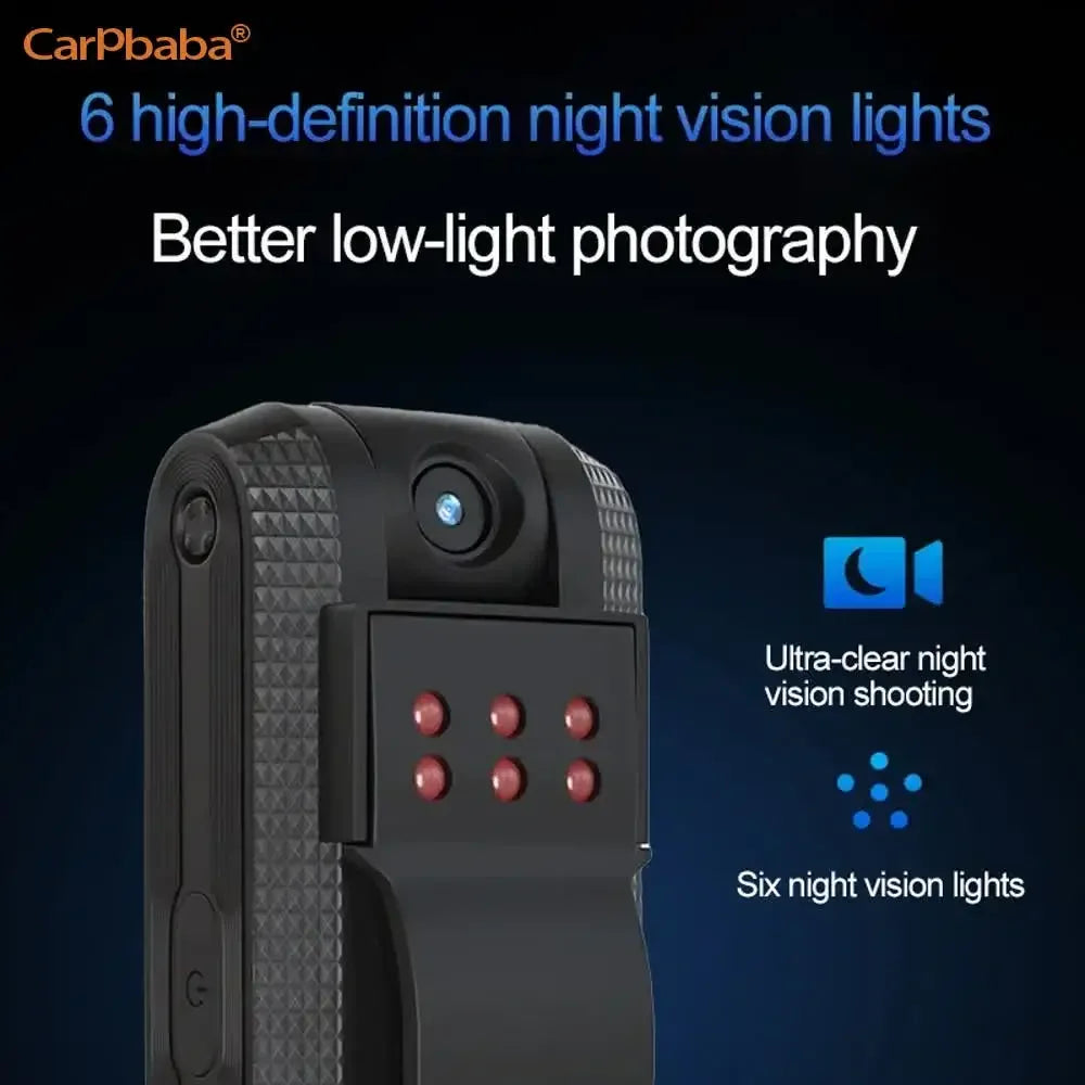 Minicámara corporal Carpbaba C2S 1080P HD DV, bodycam profesional, grabadora de video y voz digital, pequeño dispositivo de grabación de sonido y micrograbación