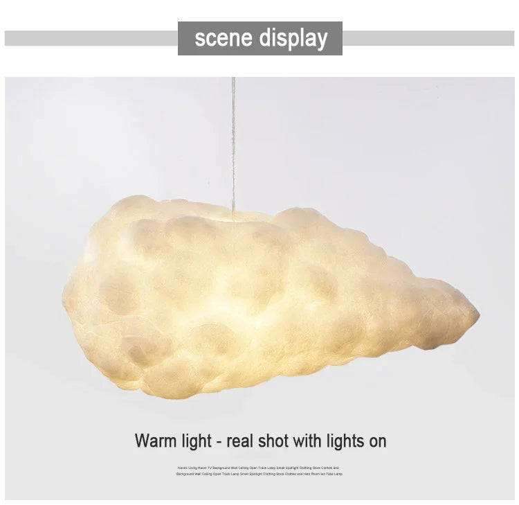 Lámpara Colgante Moderna de Nubes, Lámpara Colgante Blanca para Cafetería, Tienda de Ropa, Dormitorio Comercial, Sala de Estar