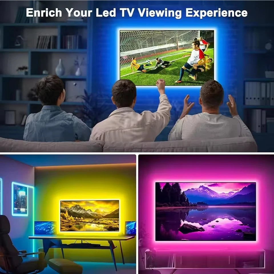 Smart Led Lights Strip TV Smart Bedroom Lighting Bluetooth Usb Led Strip Rgb 5V Adhesive Led Tape 5050 Wall Room Decoration