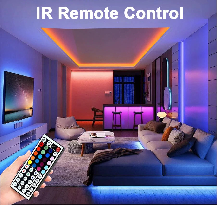 Sunny Light: Tiras de luces LED RGB de 5m, 10m, 20m, 30m, luz LED para habitación con control por APP, cinta flexible Luces LED para decoración de habitaciones y dormitorios