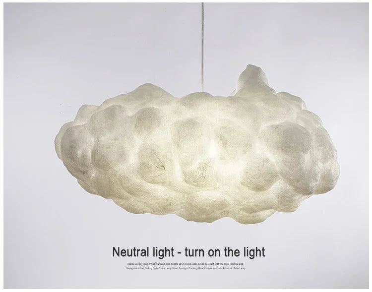 Lámpara Colgante Moderna de Nubes, Lámpara Colgante Blanca para Cafetería, Tienda de Ropa, Dormitorio Comercial, Sala de Estar