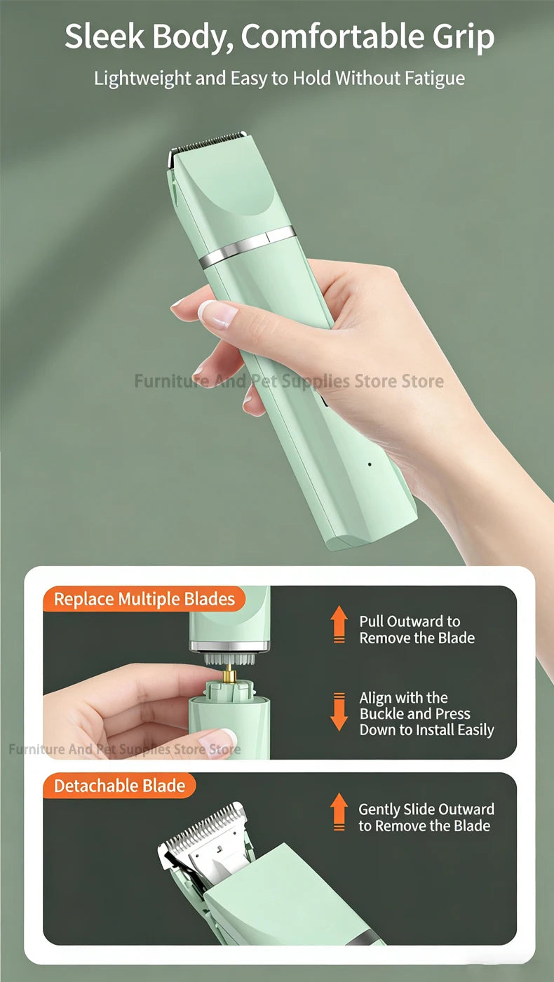 Nuevo Kit de herramientas de belleza multifuncional eléctrico 4 en 1 para mascotas Cortapelos recargable para perros y gatos Suministros para mascotas