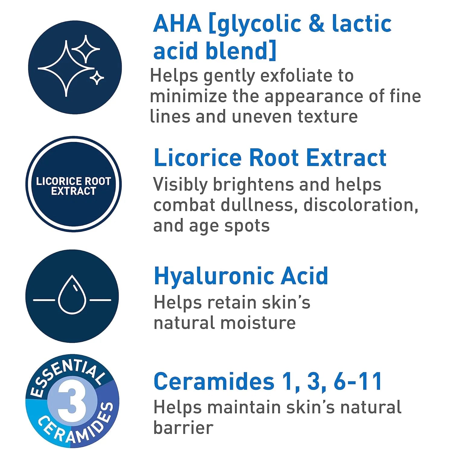 CeraVe Tratamiento Exfoliante Nocturno Renovador de la Piel 50ml Suero con Ácido Glicólico y Láctico con Ceramidas para una Piel Radiante y Suave