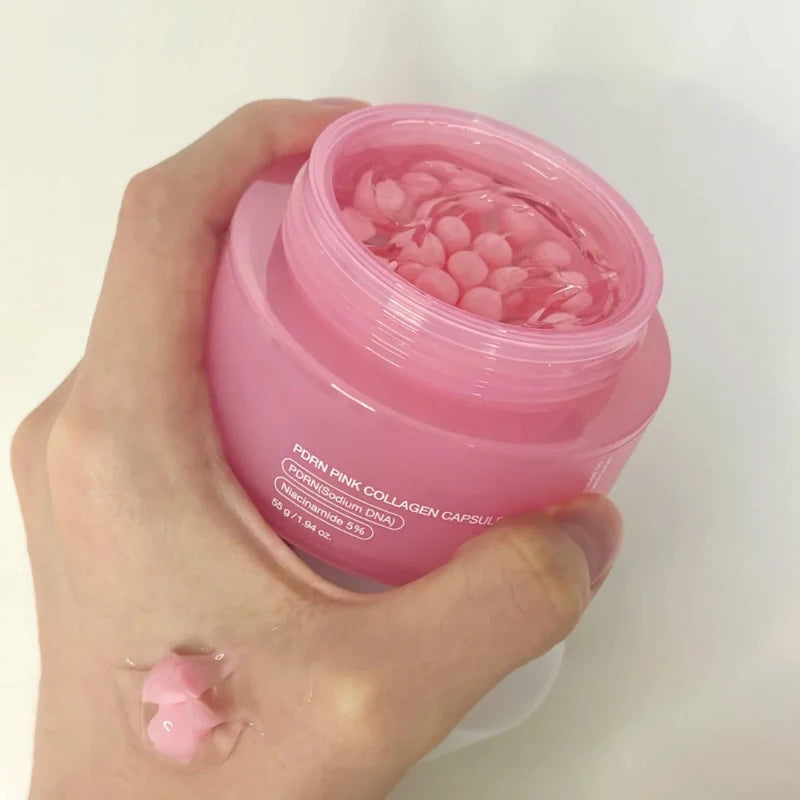 Sunny Skin: PDRN Pink Collagen Capsule Cream con crema de niacinamida para tono de piel irregular, crema hidratante facial ligera, crema coreana original