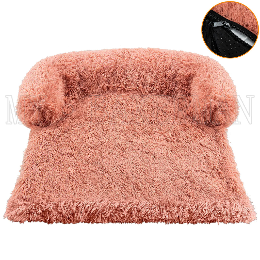 S-XXL Sofá Cama para Perros, Cama Calmante para Mascotas, Nido Cálido Lavable, Protector de Muebles Suave, Manta para Gatos, Cama Sofá para Perros Grandes