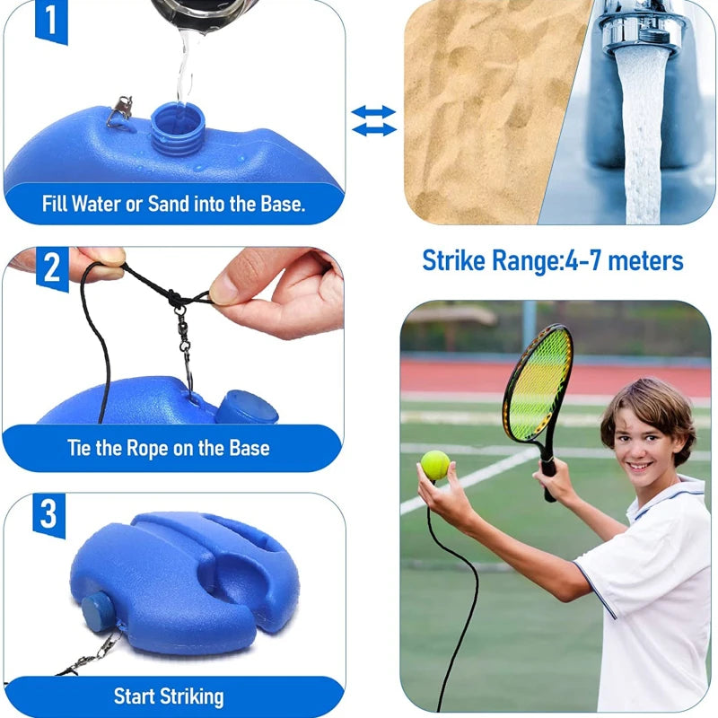 Pelota de rebote para entrenador de tenis con cuerda, base de estudio personal, amortiguador de tenis, herramienta de entrenamiento, equipo de ejercicio