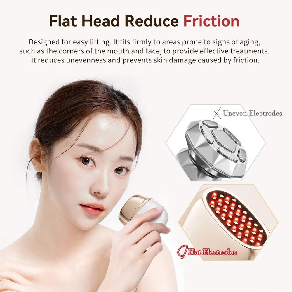 ANLAN Dispositivo de Belleza RF Multipolar EMS Lifting Facial Reafirmante de la Piel Antienvejecimiento Arrugas 3 Colores Luz Cuidado de la Piel Masaje Oro 24K
