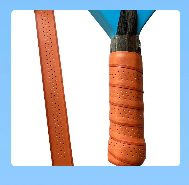 4 Pcs Brown Thick Tennis Grips Non-slip Perforated Badminton Grips Pickleball Racket Overgrip  Padel