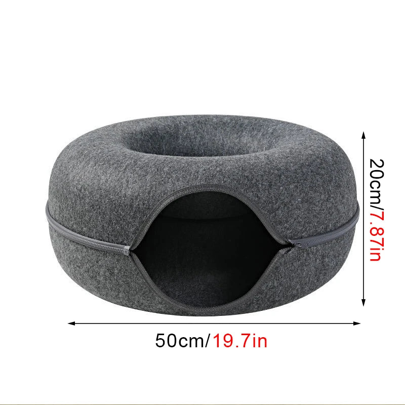Cama para gatos Donut, túnel para gatos, juguetes para gatitos, cesto para gatos, juguete interactivo, equipo deportivo para gatitos, juguete de entrenamiento para gatos, casa para gatos
