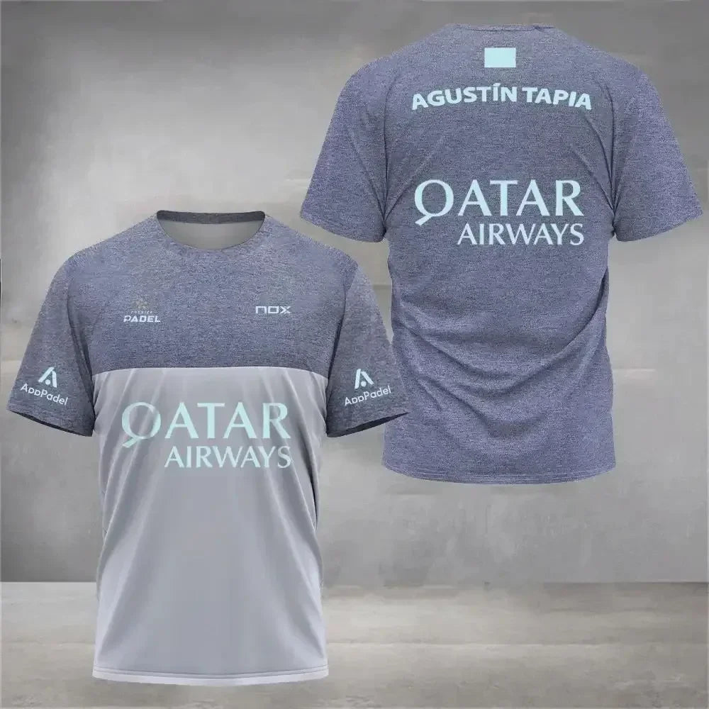 Camiseta de manga corta de verano para hombres y niños de bádminton y tenis, entrenamiento deportivo, estilo urbano informal para hombres
