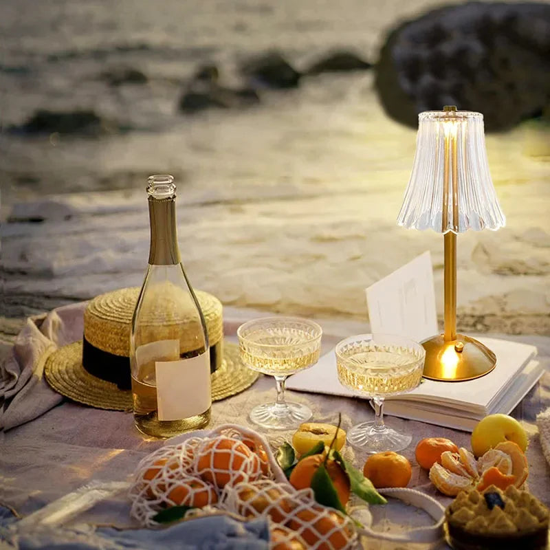 Lámpara de Mesa Táctil para Bar, Recargable, Inalámbrica, Lámpara de Escritorio Portátil, Luz Nocturna para Dormitorio, Luces LED Decorativas para Cafeterías, Hoteles y Restaurantes