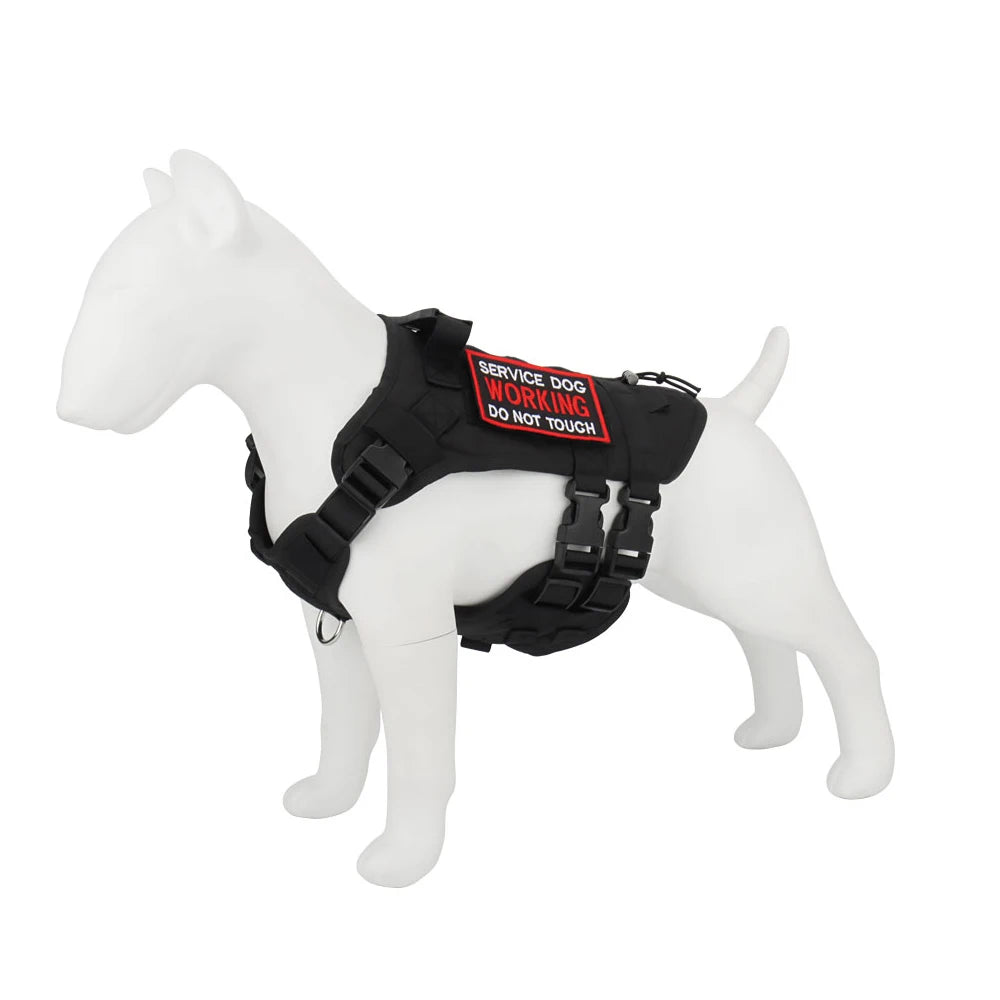 Arnés táctico para perro, chaleco de entrenamiento militar, arnés para mascotas para perros de servicio medianos, grandes y grandes