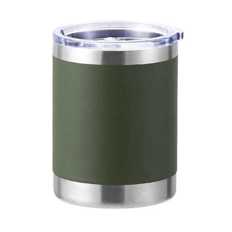 Taza de café de acero inoxidable de doble pared para coche, 10 oz, taza de café, taza de cerveza, 300 ml, termo aislado al vacío