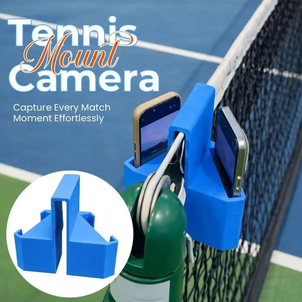 Soporte de cámara para pádel doble perspectiva colgante, soporte para teléfono en red de tenis, soporte para grabación de tenis, soporte para teléfono de acción