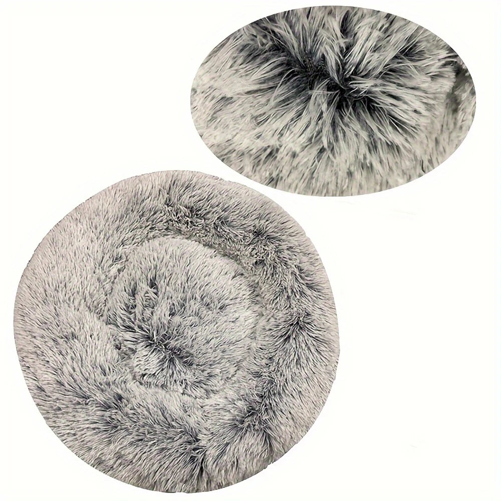 Cama redonda para perro, cama cálida de invierno para gato, cesta de felpa para perro, cama lavable para mascotas, para perros pequeños, medianos, grandes, sofá para gatos