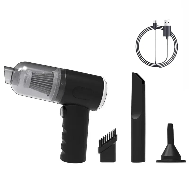 Sunny Clean: Aspiradora de coche inalámbrica de 9000 Pa, carga USB, 1200 mAh, electrodoméstico de limpieza portátil, mini aspiradora húmeda y seca para el hogar