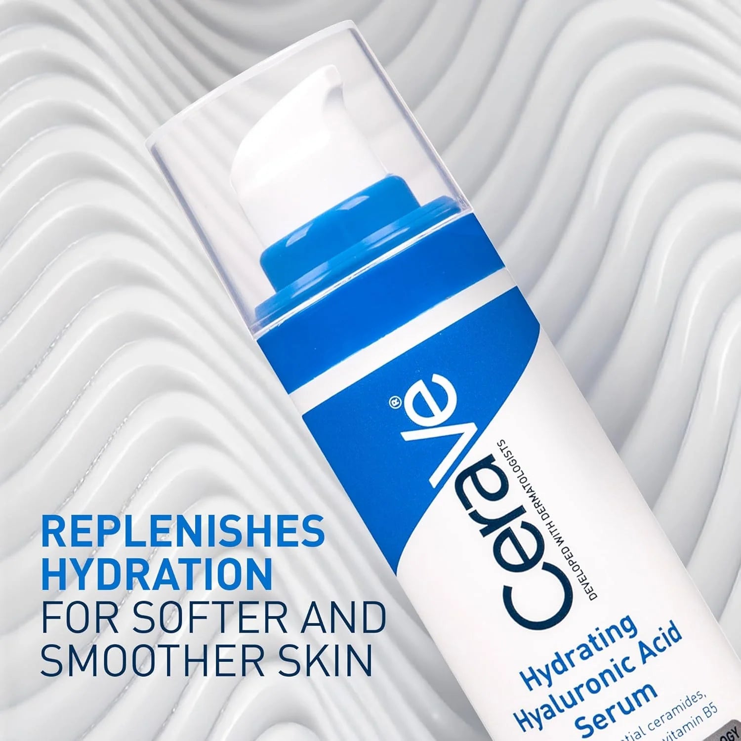 CeraVe - Suero Facial de Ácido Hialurónico con Vitamina B5 y Ceramidas, Suero Facial Hidratante para Piel Seca, Sin Fragancia, 29 ml
