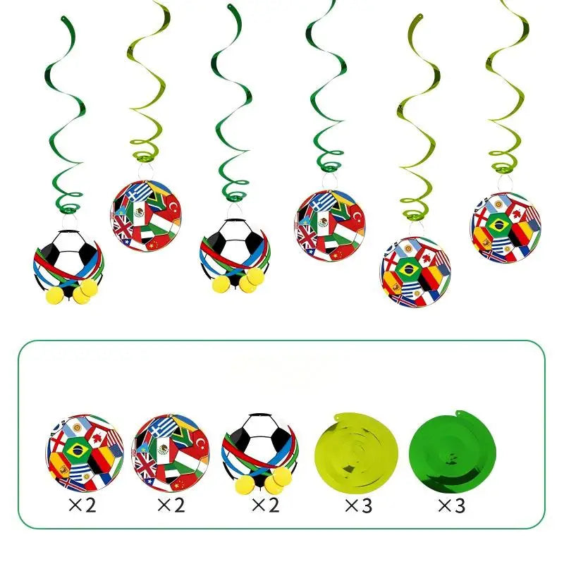 Fiesta Patitas Fútbol Cumpleaños Vajilla Taza Plato Servilleta Fútbol Cumpleaños Kit Globo Llavero Decoración de fiesta para cumpleaños decoración de fútbol
