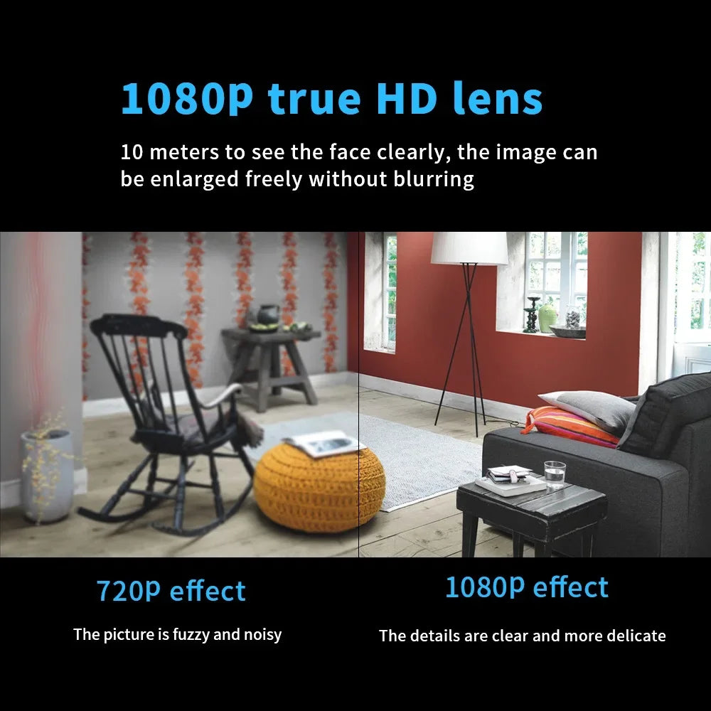 Minicámara X5 1080P HD Wifi Inalámbrica Visión Nocturna Detección de Movimiento Cámara de Video Videocámara de Seguridad para el Hogar Grabadora de Audio y Video
