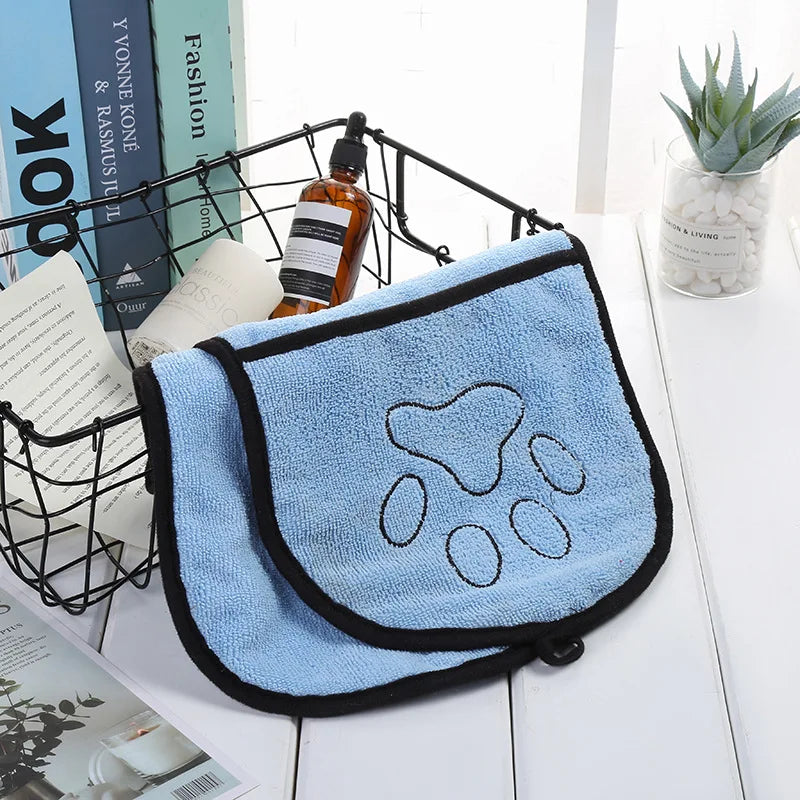 Toalla para mascotas de secado rápido, toalla para perros, albornoz, fibra suave, absorbente, toalla de baño para gatos, paño de limpieza conveniente para mascotas, accesorios para mascotas
