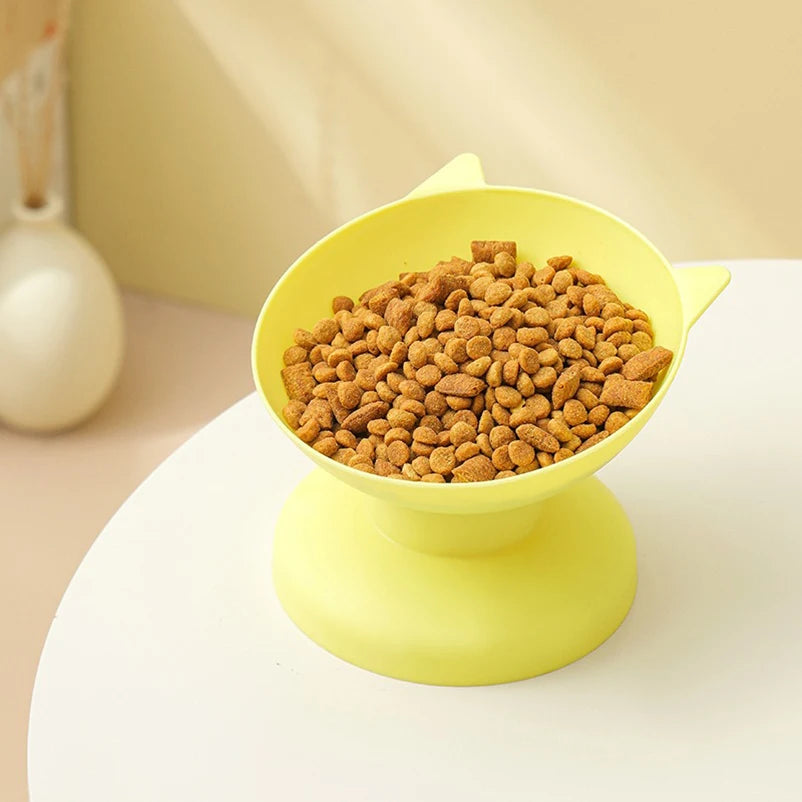 Nuevo cuenco para mascotas de gato y perro, cuenco elevado para perros, cuenco de comida y agua para gatos con protector de cuello de 45°, cuenco de alimentación para mascotas anti-vuelco de doble asa