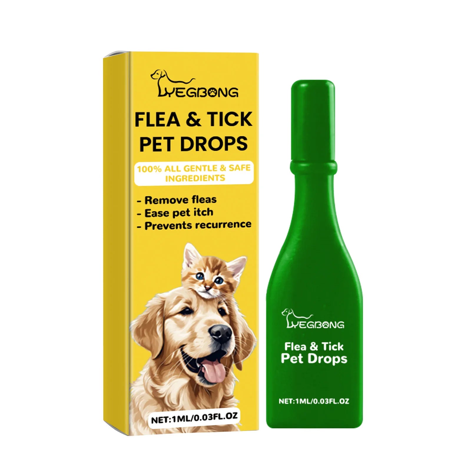 Gotas antipulgas para gatos, elimina pulgas y piojos, alivia la picazón de la piel, repelente de insectos externo, suministros de desparasitación, gotas para el tratamiento de garrapatas en mascotas